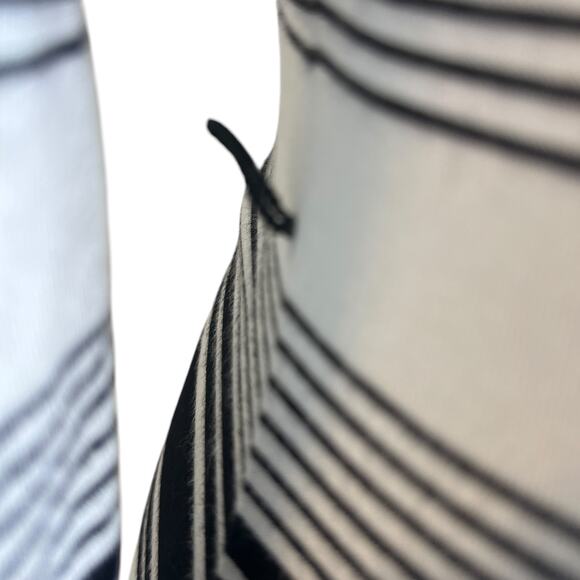 Calvin Klein Black White Striped Maxi Dress 3/4 Sleeve Bodycon Stretch Size S - Picture 9 of 11